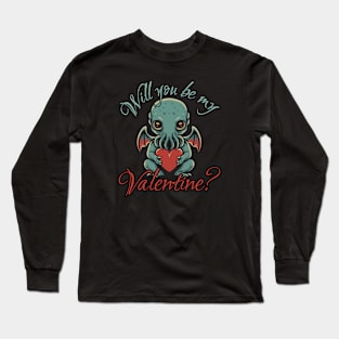 Valentine Cthulhu #2 Long Sleeve T-Shirt